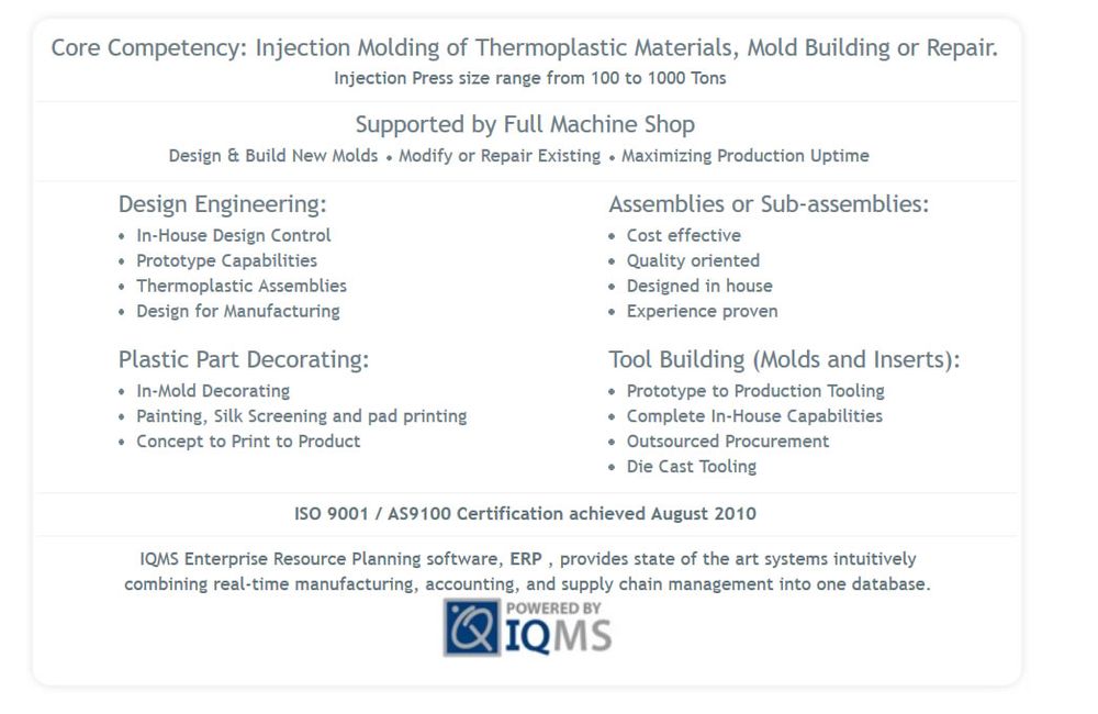 Engineering Plastics Chart